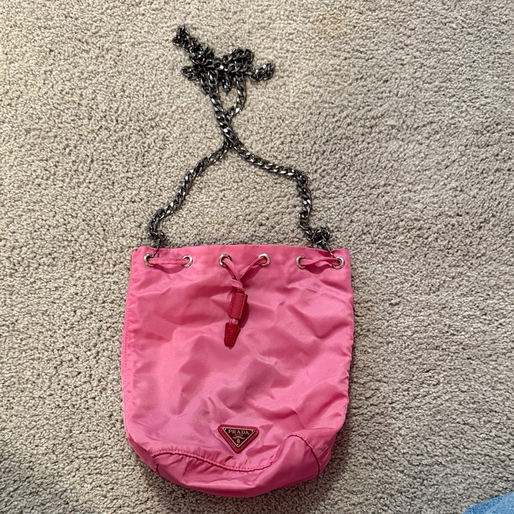 Prada Pink Chain Strap Shoulder Bag